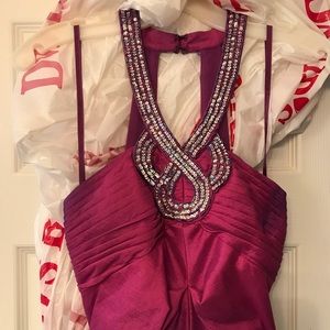 Hailey Logan purple mermaid style formal dress